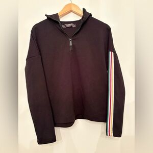 Hudson’s Bay Company Women’s XS Black Hooded Sweatshirt with traditional stripe